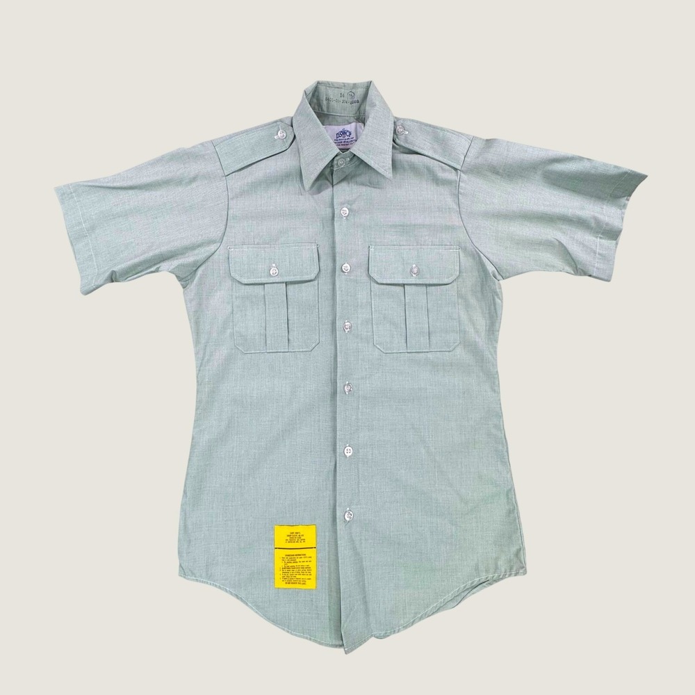 DSCP Garrison Collection US Army Short Sleeve Shirt AG-415 Green Size 14
